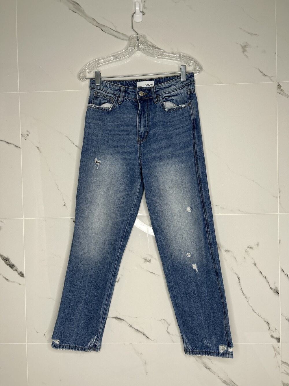 Vermet Los Angeles Size 27 X 26 Women's Straight Leg Boyfriend Jeans High rise